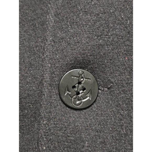 Schott U.S. 740N Pea Jacket Mens 46 Black Wool Navy Peacoat Made USA Winter Coat - Picture 7 of 16